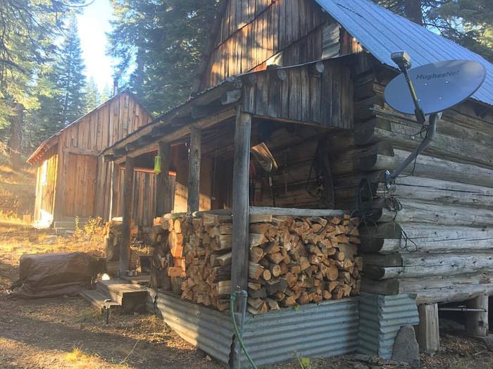 Firewood snow wall