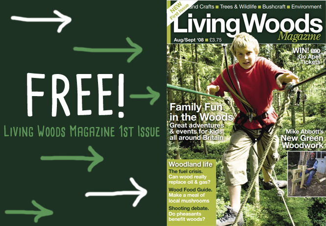 living wood magazine about roundwood and green woodworking and woodland care