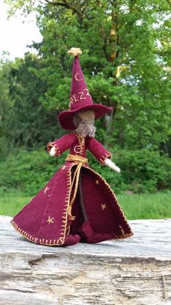 Needle-felted Rincewind doll