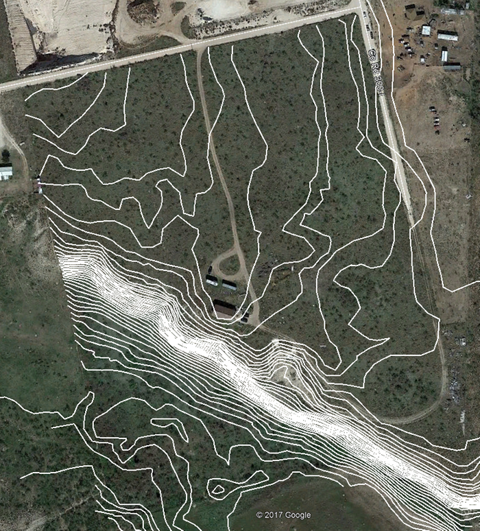 1 Foot Contours made by Google Earth estimates