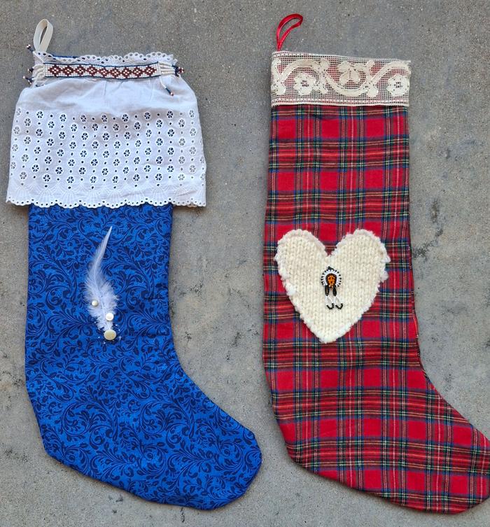 2 Xmas stocking style samples