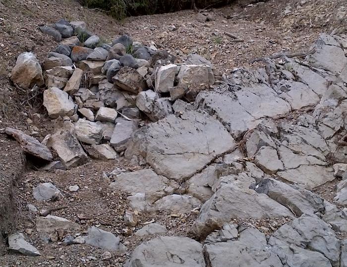 single layer rock checkdam