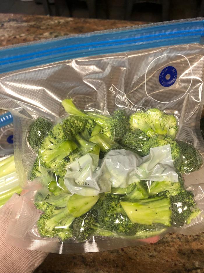 Vacuum Sealed Broccoli with Pump-N-Seal