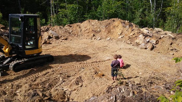 clearing full of clay