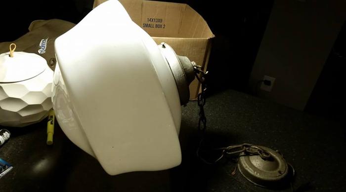 schoolhouse light i found for 37 bucks