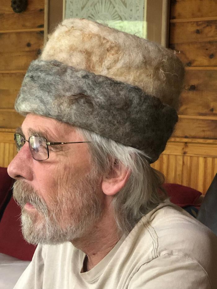 wet-felted hat