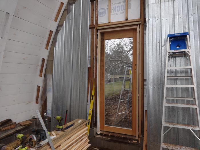 Door installed (metal is just stacked there, it's for another project)