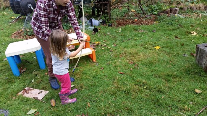 My daughter getting a chance to shoot it