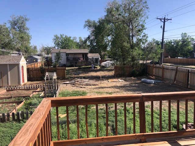 Initial damage to the fence, wide shot