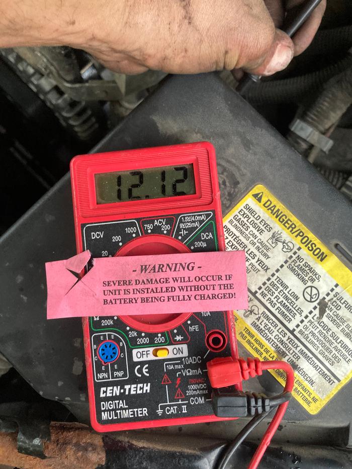 Checking the voltage 