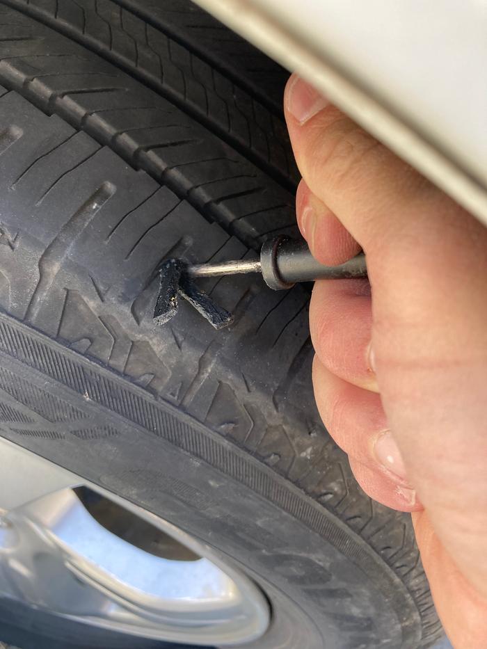 Installing the plug.