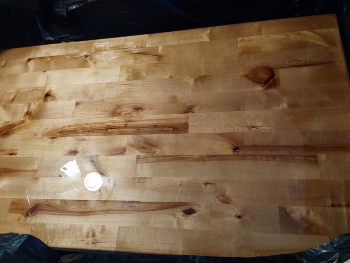 After the flood coat has cured