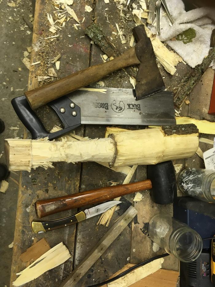 shaping wooden mallet