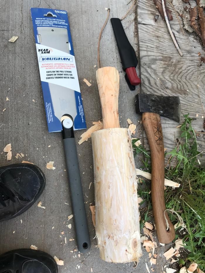 shaping wooden mallet