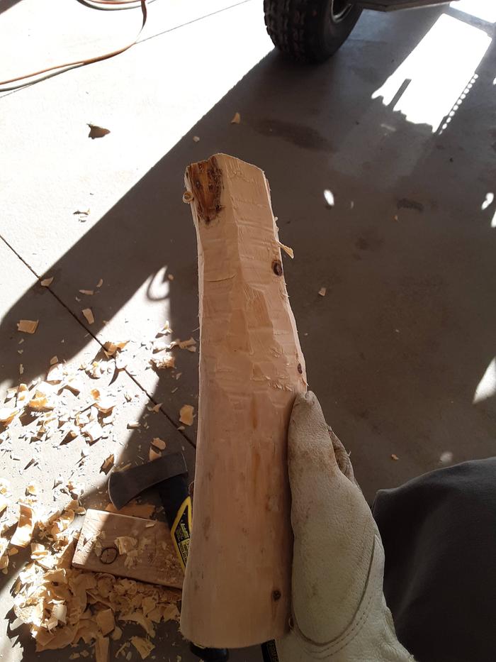 shaping wooden mallet