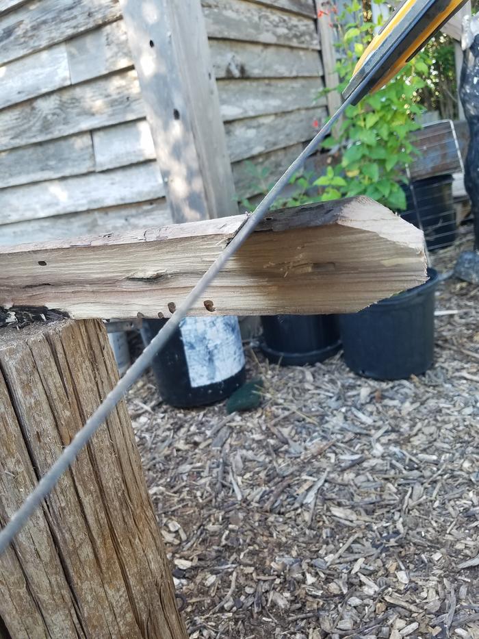 splitting out excess material around the handles
