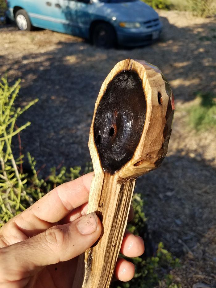 sawed what I could and one round of whittling done