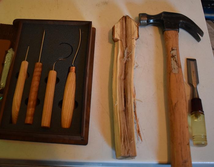 Beavercraft carving set and chiseled blank