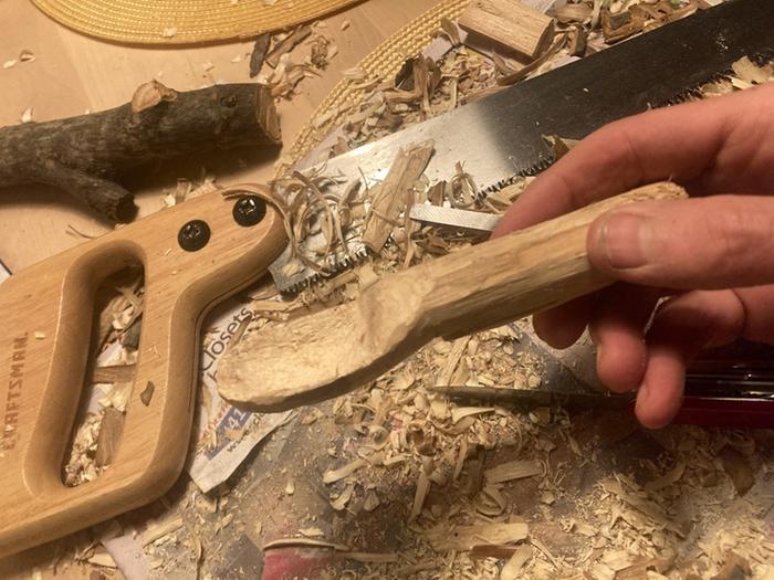 shaping and lots of material removal for handle