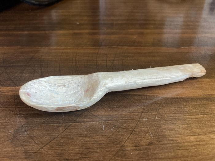 After sanding with a stone