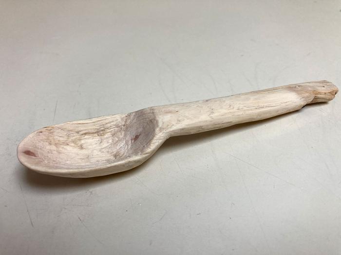 various views of spoon after sanding