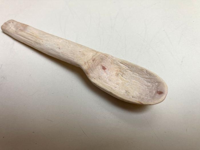 various views of spoon after sanding