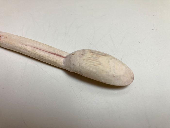 various views of spoon after sanding