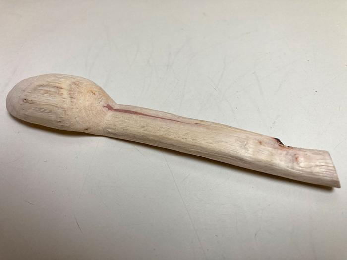 various views of spoon after sanding