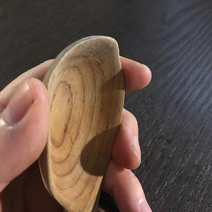 hand carved wooden spoon