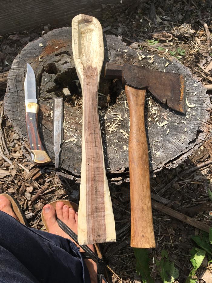 shaping honey locust spoon