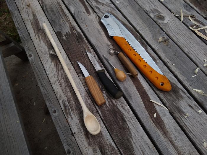 hand carved wooden spoon