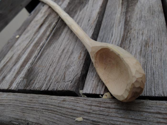 hand carved wooden spoon