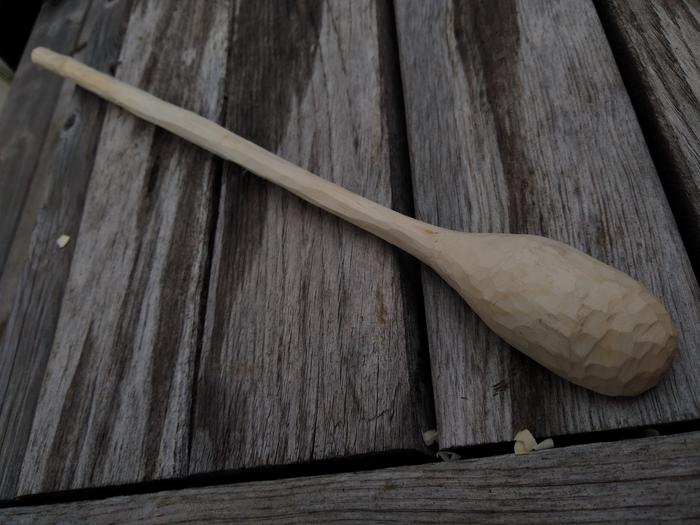 hand carved wooden spoon