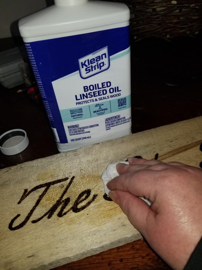 oiling with linseed oil