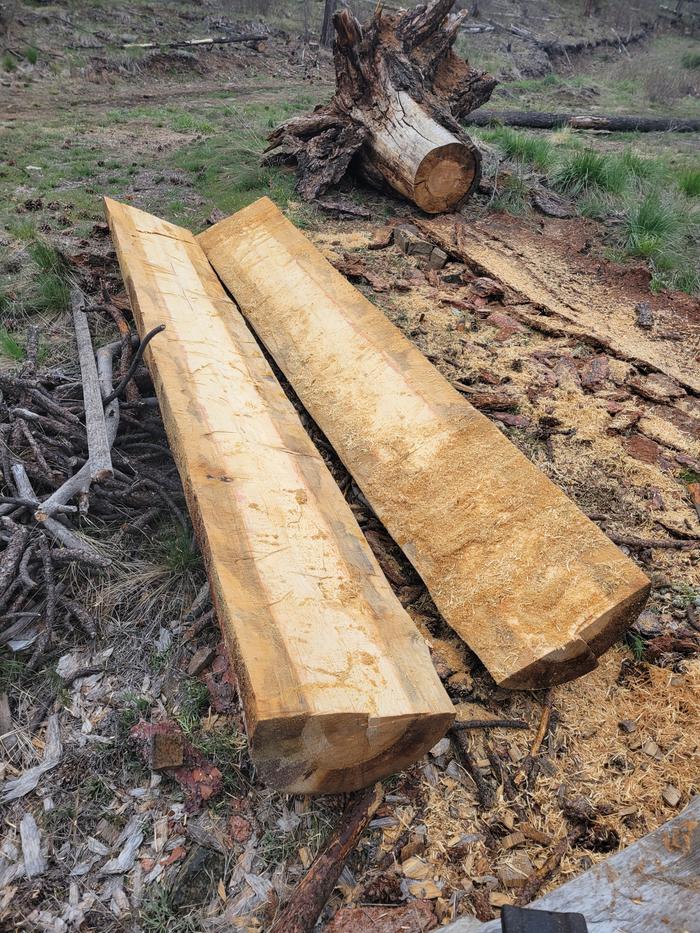 Log after being split