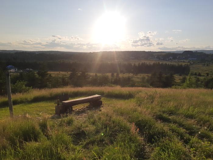 Finished project with the view and the sunset !