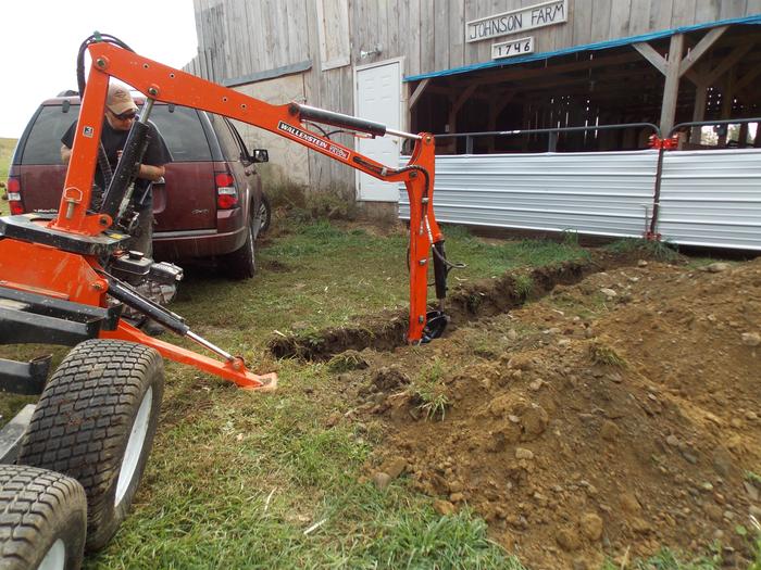 Starting the dig at the barn and working backwards towards the house