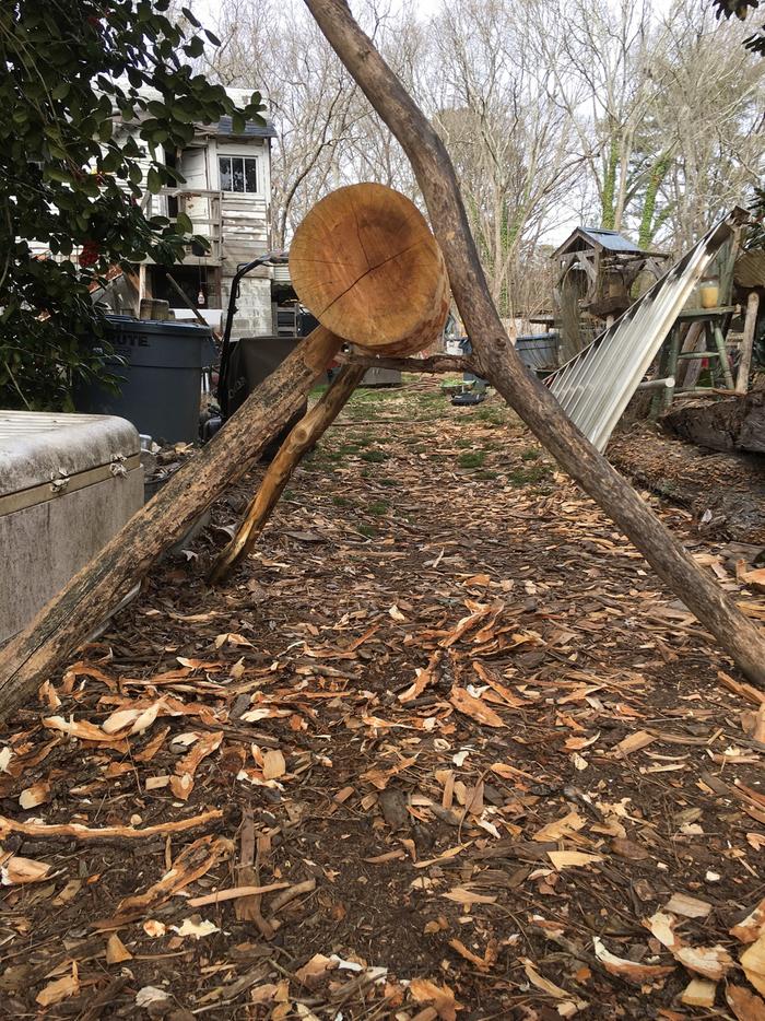 using forked limb to choose a working height